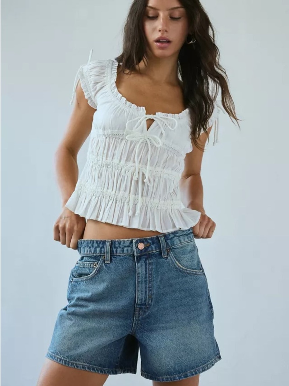 Urban Outfitters BDG Light Blue High-Rise Denim Shorts